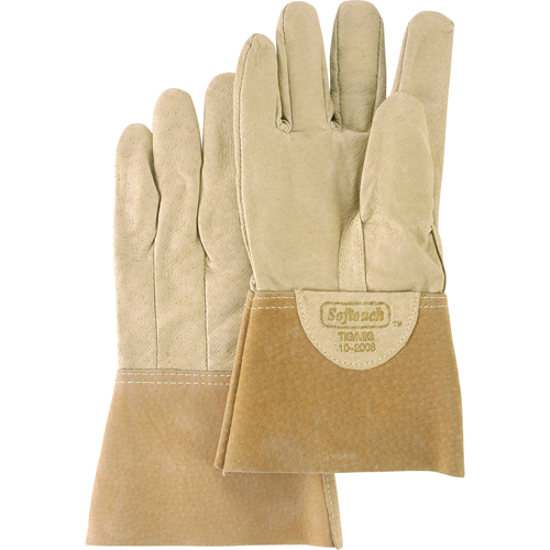 Softouch Welding Gloves, Pigskin Leather, Size Medium Sidevic Inc.