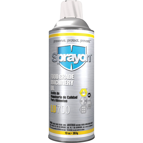 LU700 Food Grade Machinery Oil, 10 oz., Aerosol Can Sidevic Inc.