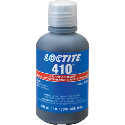 410 Instant Adhesive, Black, Bottle, 454 g Sidevic Inc.