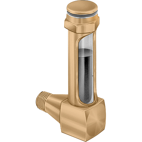 Indicateurs de niveau &agrave; liquide en laiton - Coudes &agrave; petit rayon, Filet&eacute;, 1-15/16" lo, 225°F (107,22° C) Sidevic Inc.