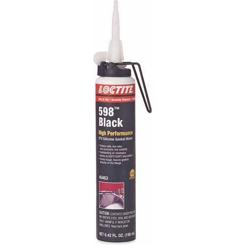 598 High Performance RTV Silicone Gasket Maker, Cartridge, Black Sidevic Inc.