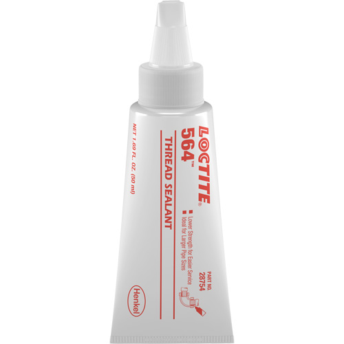 Produit d'&eacute;tanch&eacute;it&eacute; pour raccords filet&eacute;s 564, Tube, 50 ml, -53.9° C - 572° C/-65° F - 300° F Sidevic Inc.