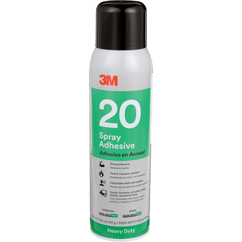 20 Heavy Duty Spray Adhesive, Clear, Aerosol Can Sidevic Inc.