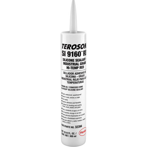 Teroson&reg; SI 9160 High Temperature Silicone Sealant, Cartridge, Red Sidevic Inc.