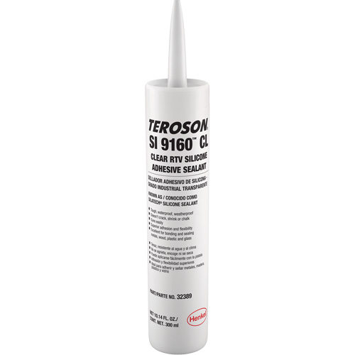 Teroson&reg; SI 9160 Silicone Sealant, Cartridge, Clear Sidevic Inc.