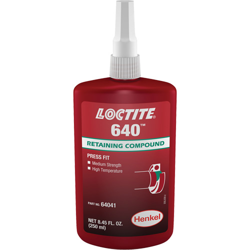 Compos&eacute; de retenue Loctite 640, 250 ml, Bouteille, Vert Sidevic Inc.