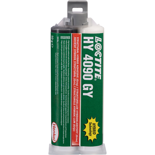 HY 4090 GY Structural Repair Hybrid Adhesive, Two-Part, Dual Cartridge, 50 g, Grey Sidevic Inc.