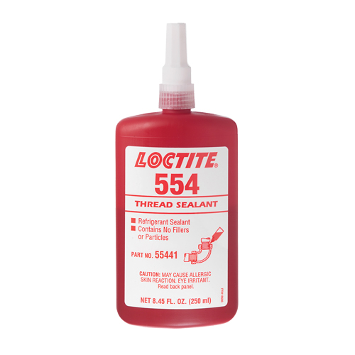 Produit d'&eacute;tanch&eacute;it&eacute; pour raccords filet&eacute;s 554, Bouteille, 10 ml, -53,89° C - 148,89° C/-65°F - 300°F Sidevic Inc.