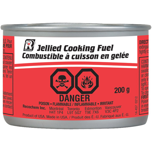 Carburant de cuisson en gel&eacute;e Sidevic Inc.