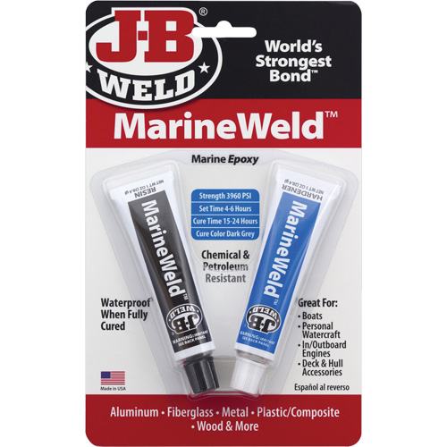MarineWeld Epoxy, Two-Part, Tube, 3 oz., Grey Sidevic Inc.