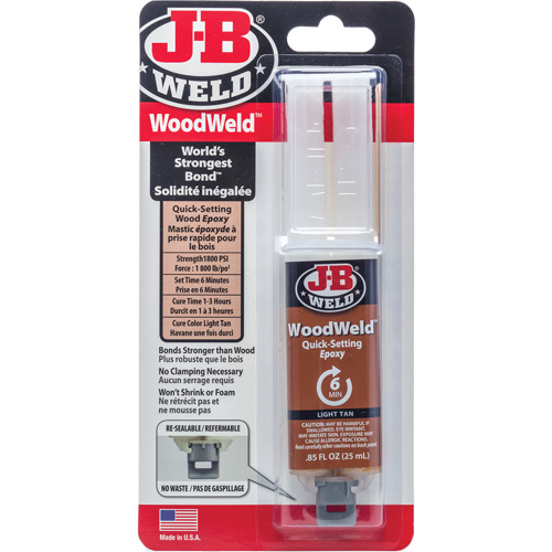Adh&eacute;sif WoodWeld, 25 ml, Seringue, Deux composants, Havane Sidevic Inc.