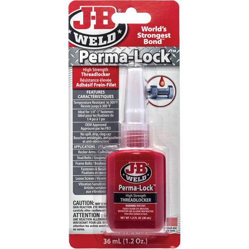 Compos&eacute; de blocage Perma-Lock, Rouge, &eacute;lev&eacute;, 36 ml, Bouteille Sidevic Inc.
