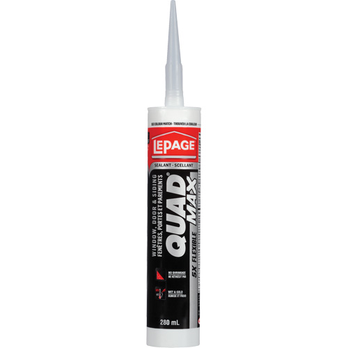 Scellant pour parements & fen&ecirc;tres Quad Max, 280 ml, Tube, Gris Sidevic Inc.