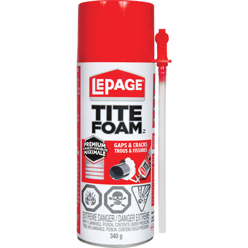 Scellant en mousse isolante pour trous & fissures Titefoam, Canette a&eacute;rosol, Blanc Sidevic Inc.