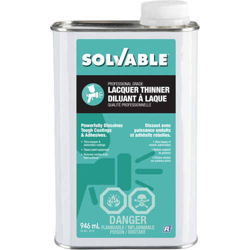 Diluant &agrave; lacque de calibre professionnel, Bidon rectangulaire, 946 ml Sidevic Inc.