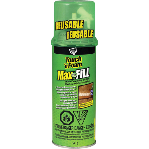 Scellant &agrave; triple expansion Touch 'n Foam Max Fill, 340 g, Canette a&eacute;rosol, Cr&egrave;me Sidevic Inc.