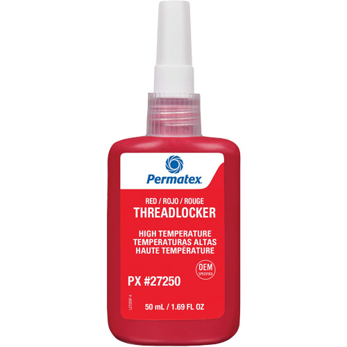 High Temperature Threadlocker, Red, High, 50 ml, Bottle Sidevic Inc.