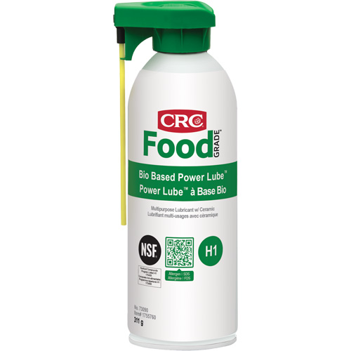 Lubrifiant polyvalent Power Lube biosourc&eacute; FoodGrade avec c&eacute;ramique, Canette a&eacute;rosol Sidevic Inc.