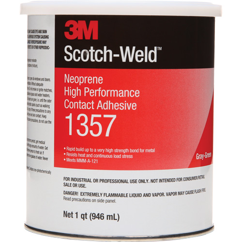 Neoprene High-Performance Contact Adhesive, Can, 32 fl. oz., Grey Sidevic Inc.