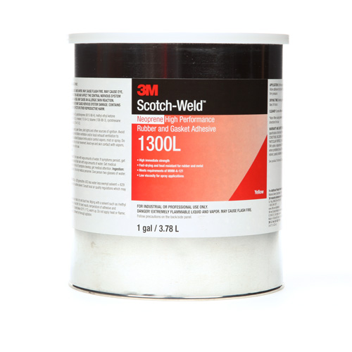 High-Performance Rubber & Gasket Adhesive, Gallon, Yellow Sidevic Inc.