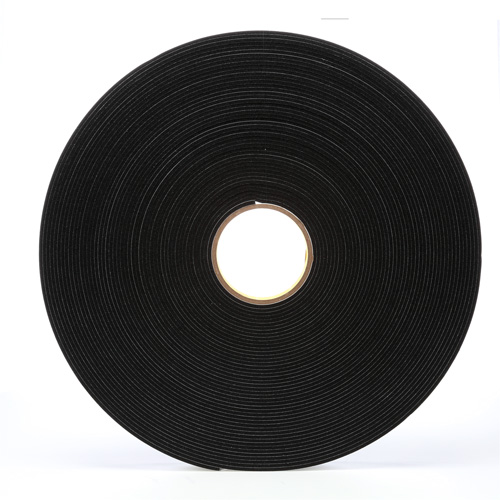 4508 Vinyl Foam Tape, 25.4 mm (1") W x 32.9 m (108') L, 125 mils, Black Sidevic Inc.