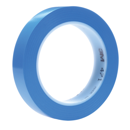 471+ Vinyl Tape, 12 mm (1/2") W x 32.9 m (108') L, 5.3 mils, Blue Sidevic Inc.