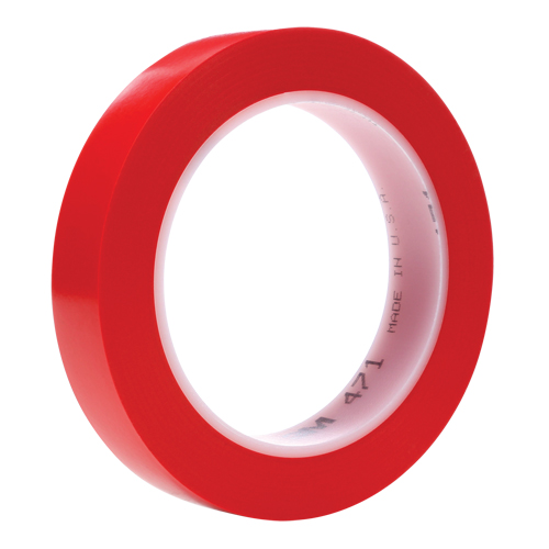 Ruban en vinyle 471, 19 mm (3/4") la x 32,9 m (108') lo, 5,3 mils, Rouge Sidevic Inc.