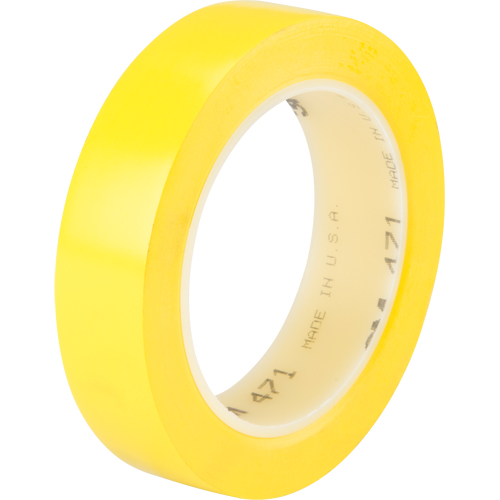 471 Vinyl Tape, 25.4 mm (1") W x 32.9 m (108') L, 5.3 mils, Yellow Sidevic Inc.