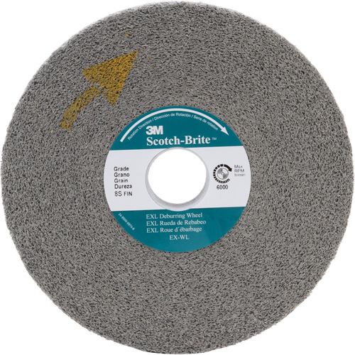 Scotch-Brite EXL Deburring Wheel, 8" x 1", 3" Arbor Sidevic Inc.