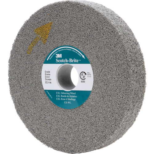 Scotch-Brite EXL Deburring Wheel, 8" x 1", 3" Arbor Sidevic Inc.