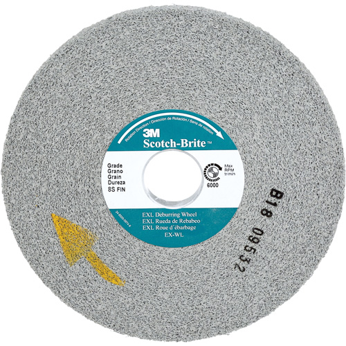Scotch-Brite EXL Deburring Wheel, 6" x 1/2", 1" Arbor, Silicon Carbide Sidevic Inc.