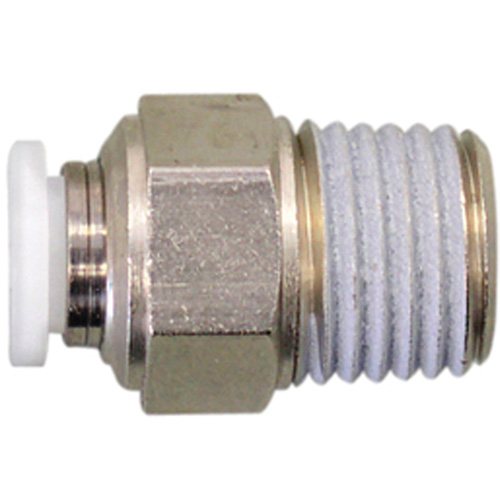 Straight Threaded Connector, 1/4", Brass, NPT Thread Sidevic Inc.