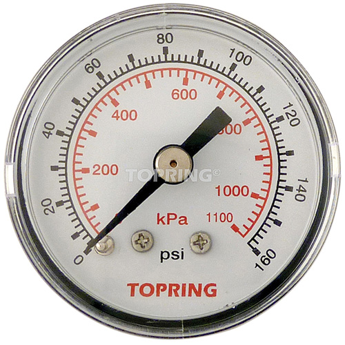 Manom&egrave;tre,  1-1/2", 0 - 160 psi, Fixation arri&egrave;re, Analogique Sidevic Inc.