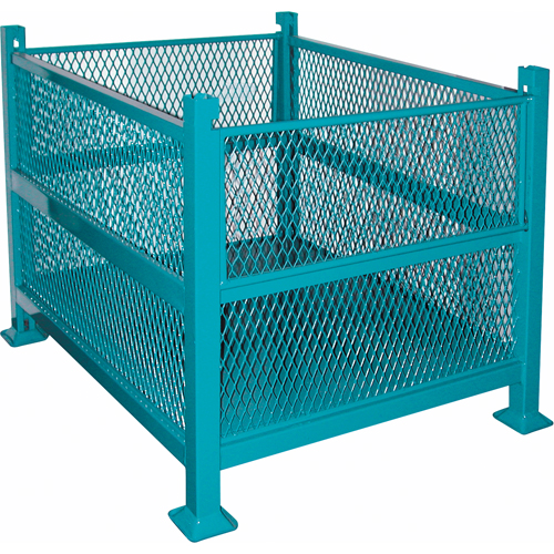 Conteneurs en m&eacute;tal grillag&eacute;, 2 panneaux repliables, Capacit&eacute; 3000 lb, 34,5" la x 40,5" p x 32,25" h Sidevic Inc.