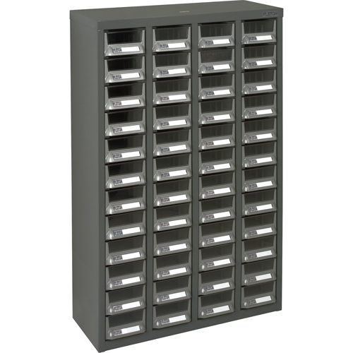 KPC-400 Parts Cabinet, Galvanized Steel, 48 Drawers, 22-3/5" x 8-7/10" x 36-9/10", Grey Sidevic Inc.