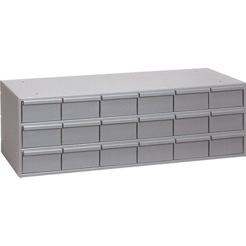 Casiers &agrave; tiroirs industriels, 18 tiroirs, 33-3/4" la x 11-5/8" p x 10-7/8" h, Gris Sidevic Inc.