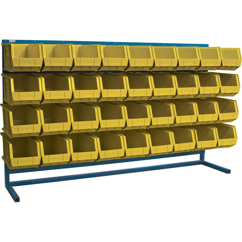 Rayonnage &agrave; persienne avec bacs, 36 bacs, 72" la x 15" p x 40" h Sidevic Inc.