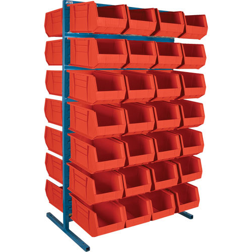 Support stationnaire deux c&ocirc;t&eacute;s pour bacs, 36" la x 24" p x 61" h, 56 bacs Sidevic Inc.