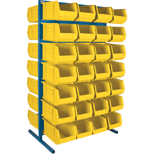 Double-Sided Stationary Bin Rack, 36" W x 24" D x 61" H, 56 Bins Sidevic Inc.