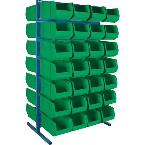 Support stationnaire deux c&ocirc;t&eacute;s pour bacs, 61" la x 56" p x 24" h, 56 bacs Sidevic Inc.