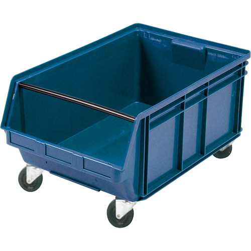 Bac g&eacute;ant empilable et mobile, 11-7/8" ha x 18-3/8" la x 29" p, Capacit&eacute; de 150 lb, Bleu Sidevic Inc.