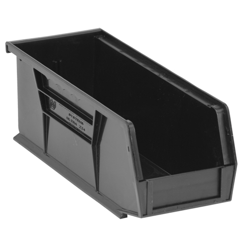 Environmentally Friendly Recycled Bin, 4.125"/3-3/16" W x 3-3/4" H x 10-7/8"/10.875" D, Black Sidevic Inc.