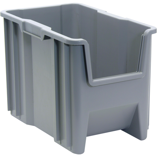 Giant Stacking Containers, 10.875" W x 17.5" D x 12.5" H, Grey Sidevic Inc.
