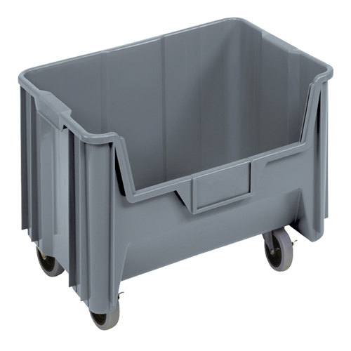 Bac g&eacute;ant mobile empilable, 12-7/16" ha x 19-7/8" la x 15-1/4" p, Capacit&eacute; de 250 lb, Gris Sidevic Inc.