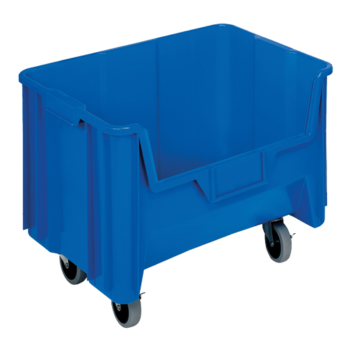 Bac g&eacute;ant mobile empilable, 12-7/16" ha x 19-7/8" la x 15-1/4" p, Capacit&eacute; de 250 lb, Bleu Sidevic Inc.