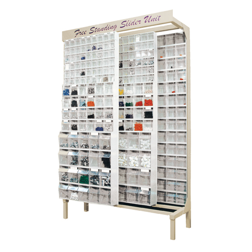 Syst&egrave;me de stockage &agrave; glissi&egrave;re &agrave; bacs basculants autonome, 48" la x 18" p x 77" h, 336 tiroirs Sidevic Inc.