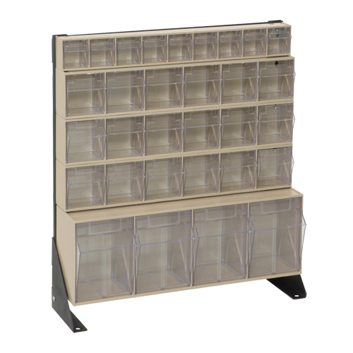 Tip-Out Bins Stand, 23-5/8" W x 8" D x 28" H, 31 Drawers Sidevic Inc.