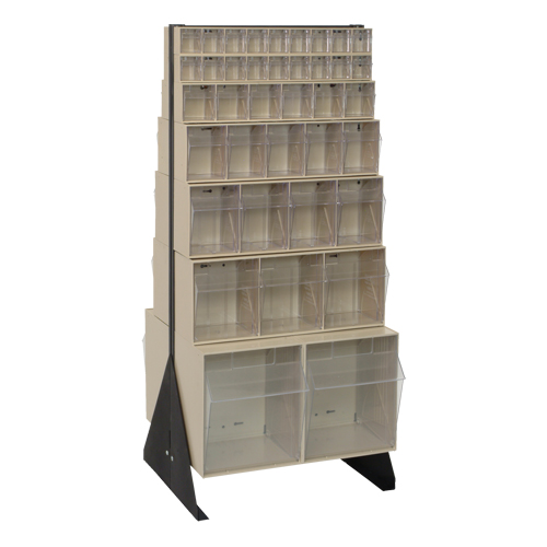 Tip-Out Bins Stand, 23-5/8" W x 16" D x 52" H, 76 Drawers Sidevic Inc.