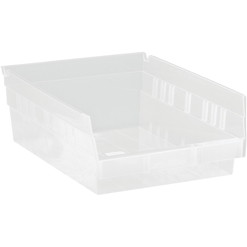 Bacs de rangement pour tablettes, 8-3/8" la x 4" H x 11-5/8" p, Transparent, Capacit&eacute; 30 lb Sidevic Inc.