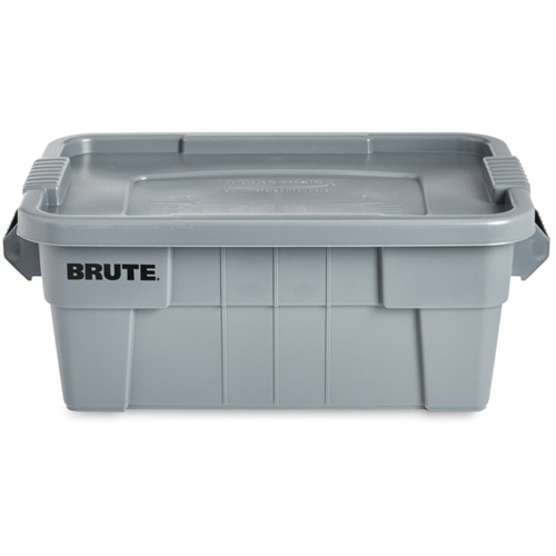 Bac de stockage Brute avec couvercle, 27,88” p x 16,5” la x 10,7" h, Capacit&eacute; 112 lb, Gris Sidevic Inc.